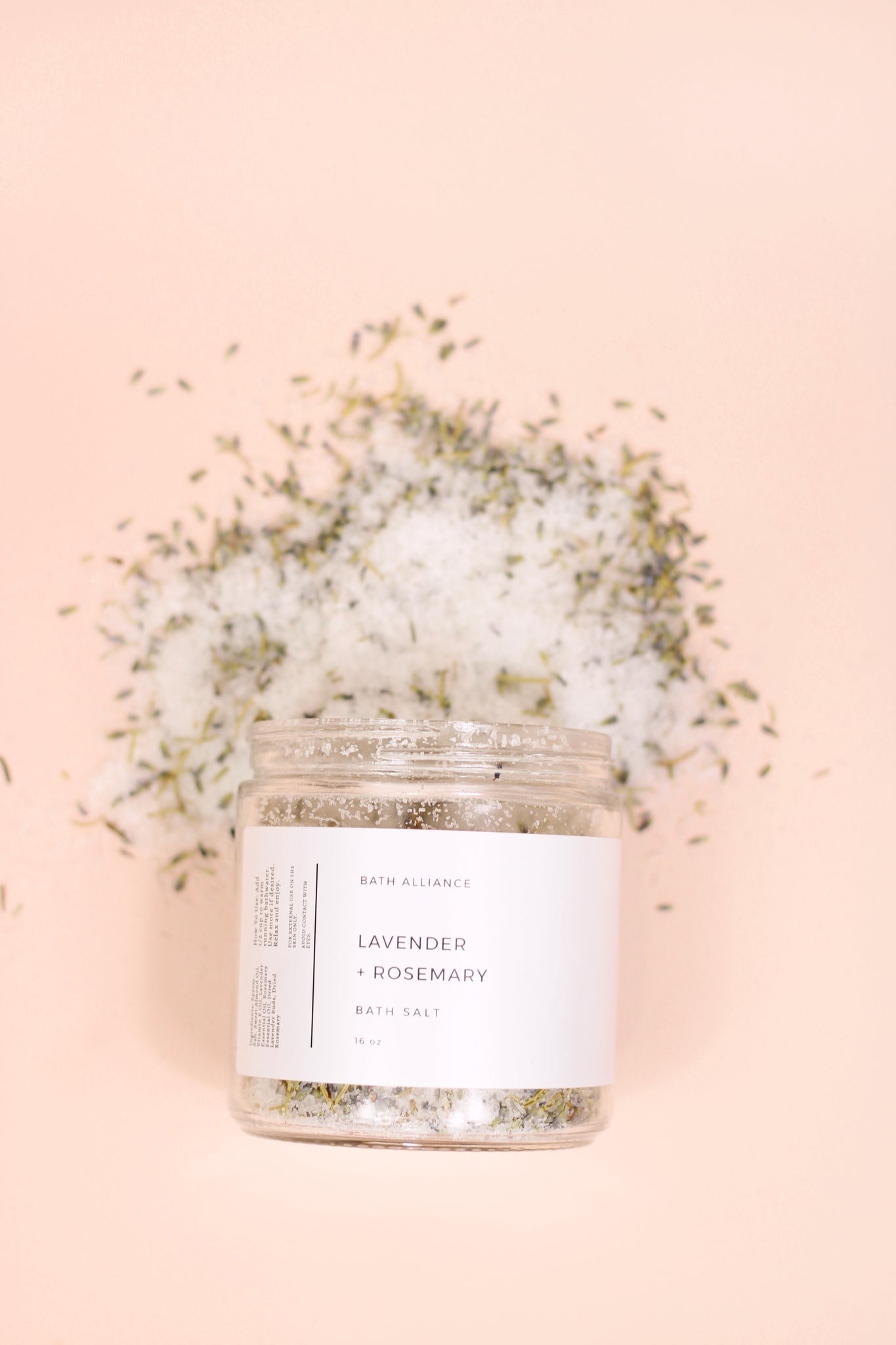 LAVENDER + ROSEMARY BATH SALT/ SAL DE BAÑO DE LAVANDA Y ROMERO