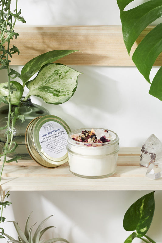 Rose and Rose Quartz Candle/ Vela de Rosas